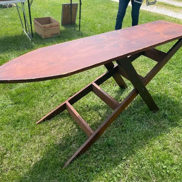 Vintage Primitive Wooden Antique Ironing Board Step Ladder - Picture 2 of 5